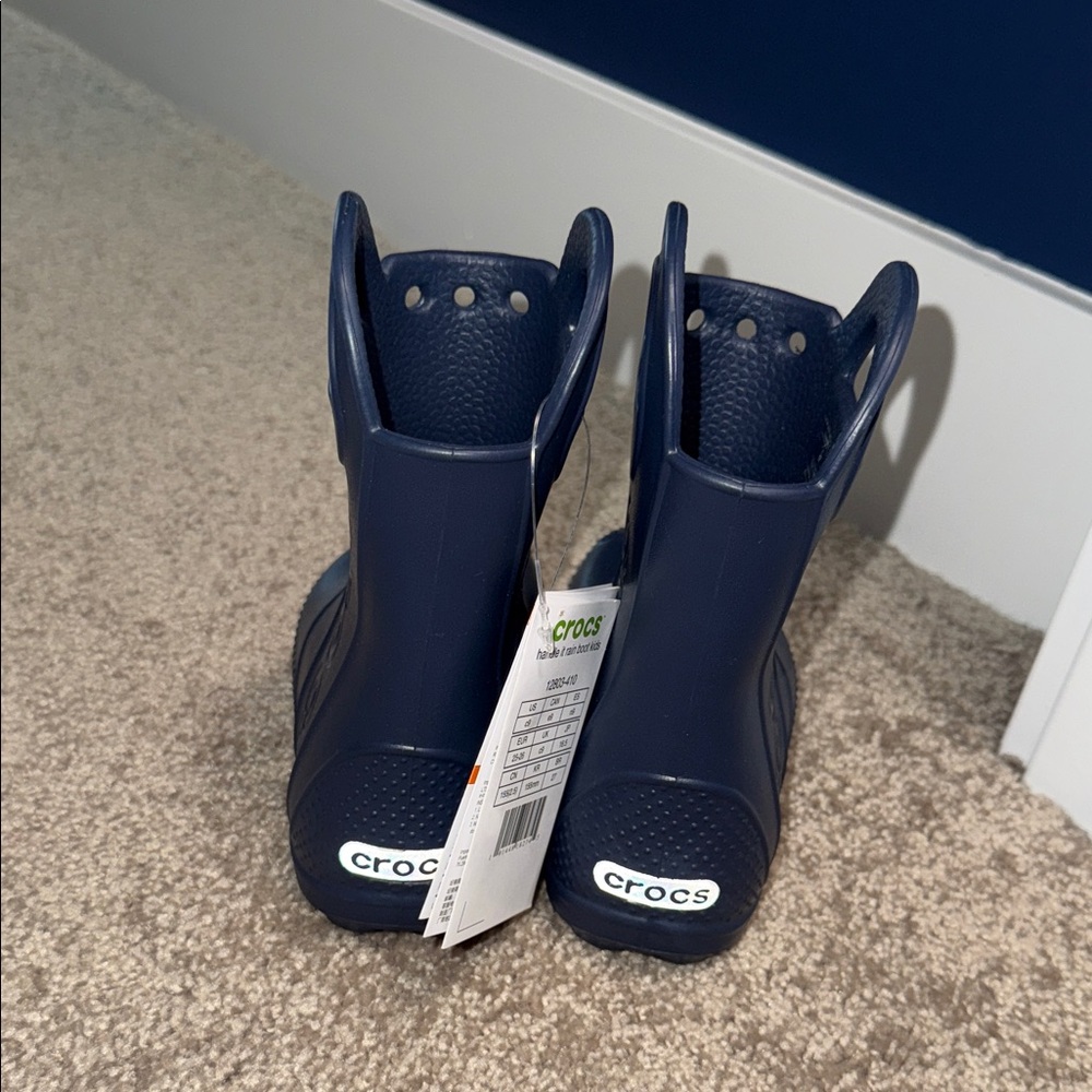 CROCS Kids Dark Blue Rain Boots